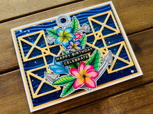 Plumeria Anchor Birthday Card: Tropical Handmade Greeting
