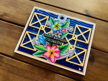 Plumeria Anchor Birthday Card: Tropical Handmade Greeting