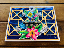 Plumeria Anchor Birthday Card: Tropical Handmade Greeting