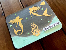 Mermaids "Happy For You" Card with Whimsical Design for Celebratory Greetings