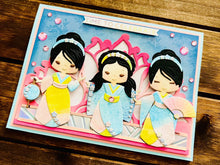 Kimono Girl Trio Time to Celebrate Card