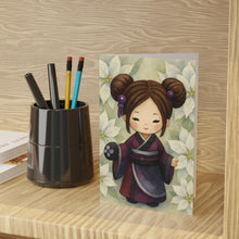 Kawaii Chibi Girl Greeting Card Set: Japanese Anime Art (4x6 Semi-Gloss Print)