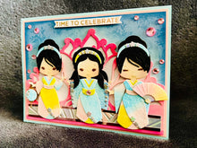 Kimono Girl Trio Time to Celebrate Card