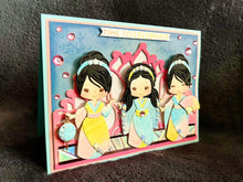Kimono Girl Trio Time to Celebrate Card