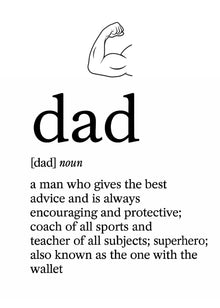 Funny Dad Definition Greeting Card | 5x7 Folded Card | Father's Day, Birthday or Just Because