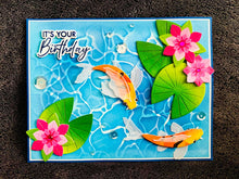 Koi Pond and Three Water Lily Pads It’s Your Birthday Card