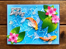 Koi Pond and Three Water Lily Pads It’s Your Birthday Card
