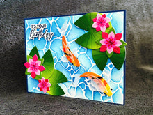 Koi Pond and Four Water Lily Pads It’s Your Birthday Card