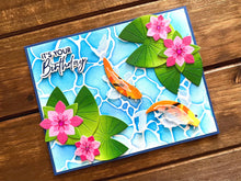 Koi Pond and Four Water Lily Pads It’s Your Birthday Card