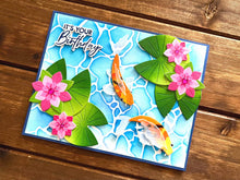 Koi Pond and Four Water Lily Pads It’s Your Birthday Card