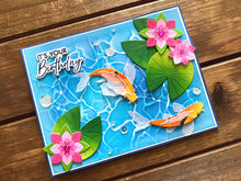 Koi Pond and Three Water Lily Pads It’s Your Birthday Card