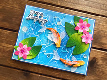 Koi Pond and Three Water Lily Pads It’s Your Birthday Card