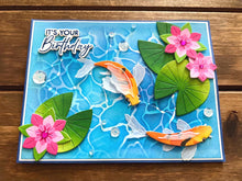 Koi Pond and Three Water Lily Pads It’s Your Birthday Card