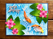 Koi Pond and Four Water Lily Pads It’s Your Birthday Card