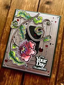 Hanging Folk Style Flower Vine It’s Your Day Celebrate Card