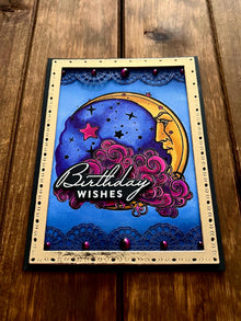 Crescent Moon Birthday Wishes Card