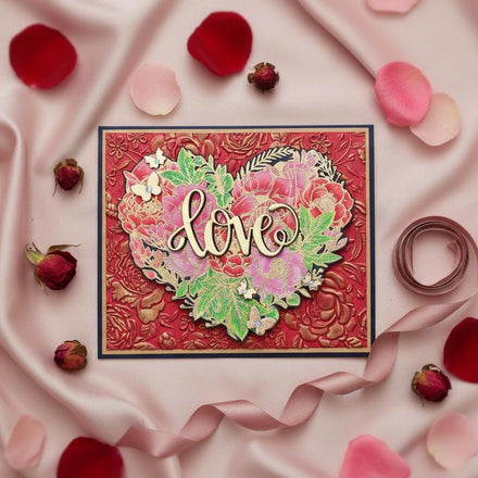 Heart Shaped Floral Arrangement Love Card