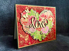 Heart Shaped Floral Arrangement Love Card