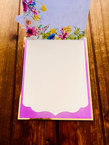 Yellow Beetle Car with Florals and Butterfly Ephemera Happy Birthday Card