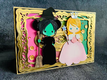 Witch Best Friends Gold Frame Blank Card