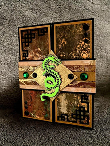 Green Dragon Emblem Blank Gatefold Card