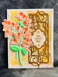 Charming Peach Honeysuckle Arrangement "It's Your Day" Card – Perfect for Celebrations