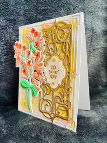 Charming Peach Honeysuckle Arrangement "It's Your Day" Card – Perfect for Celebrations