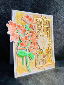 Charming Peach Honeysuckle Arrangement "It's Your Day" Card – Perfect for Celebrations