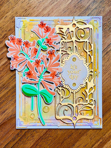 Charming Peach Honeysuckle Arrangement "It's Your Day" Card – Perfect for Celebrations