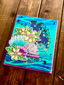 Seashell Hello Friend Happy Birthday Shaker Card