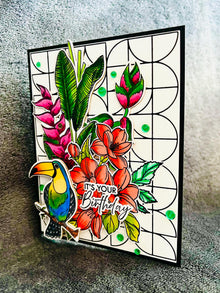 Toucan Floral Jungle Foliage It’s Your Birthday Card
