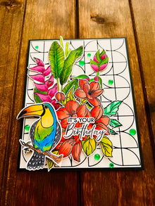 Toucan Floral Jungle Foliage It’s Your Birthday Card
