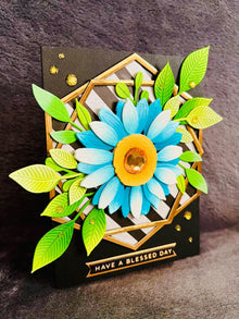 Blue Daisy Have a Blessed Day Card