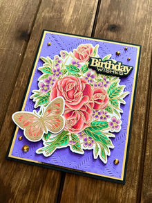 Roses and Butterfly Birthday Wishes Card (Testing Shuttle)