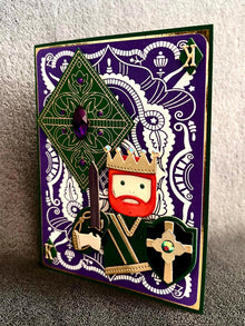 Green King of Diamonds Blank Card
