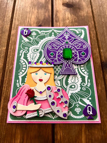 Queen of Spades Blank Card