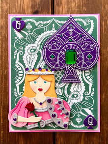 Queen of Spades Blank Card