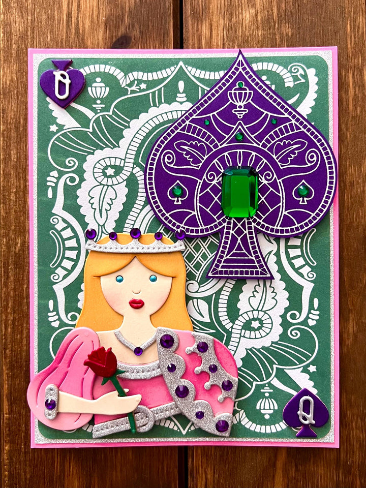 Queen of Spades Blank Card
