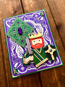 Green King of Diamonds Blank Card
