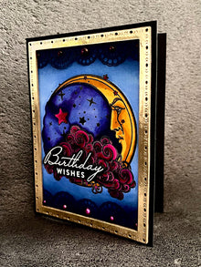 Crescent Moon Birthday Wishes Card