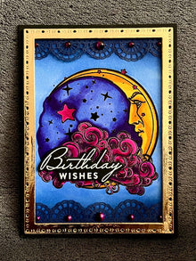 Crescent Moon Birthday Wishes Card