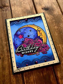 Crescent Moon Birthday Wishes Card