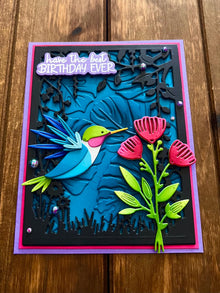 Hummingbird in Flight Best Birthday Ever Card