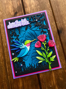 Hummingbird in Flight Best Birthday Ever Card