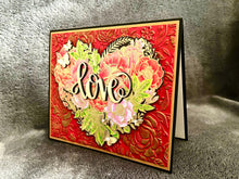 Heart Shaped Floral Arrangement Love Card