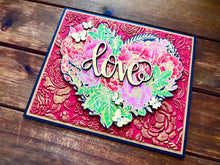 Heart Shaped Floral Arrangement Love Card