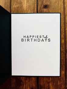 Stylized Striped Purple and Mauve Two-Toned Roses - May Today Be Beautiful / Happiest of Birthdays Card