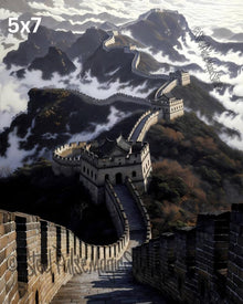 Great Wall Above the Clouds | Epic Misty Mountain Fortress | Dramatic Chinese Fantasy Landscape Print |