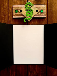 Green Dragon Emblem Blank Gatefold Card