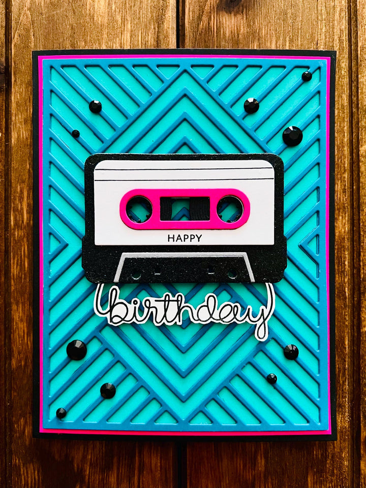 Retro Cassette Tape Birthday Card
